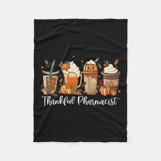 Spice Latte Fall Kaffee Lover Dankbar Apotheker Fleecedecke (Vorderseite)