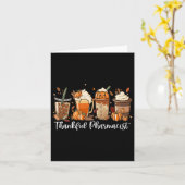 Spice Latte Fall Kaffee Lover Dankbar Apotheker Karte (Gelbe Blume)