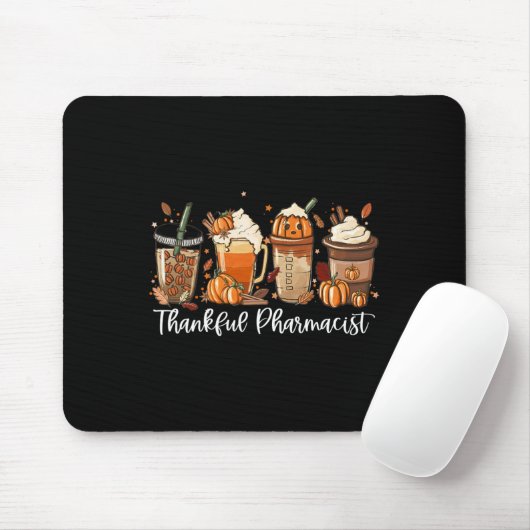 Spice Latte Fall Kaffee Lover Dankbar Apotheker Mousepad (Mit Mouse)