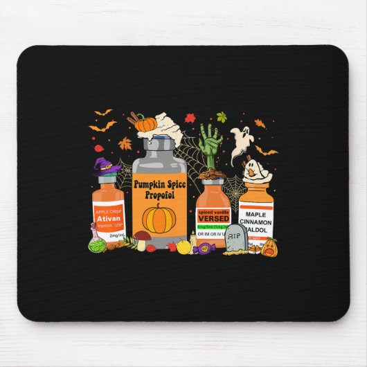Spice Propofol Ativan Versed Haldol Halloween Nurs Mousepad (Vorne)