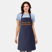 SPICE + SAISONINGS Dk Blue Grillen Grill Koch Schürze (Getragen)