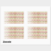 Spice Scribble Zickzack ZigZag Rechteckiger Aufkleber (Blatt)