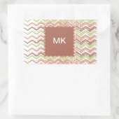 Spice Scribble Zickzack ZigZag Rechteckiger Aufkleber (Tasche)