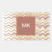 Spice Scribble Zickzack ZigZag Rechteckiger Aufkleber (Vorderseite)