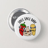 Spice Spice Baby Funny Food Puff Button (Vorne & Hinten)