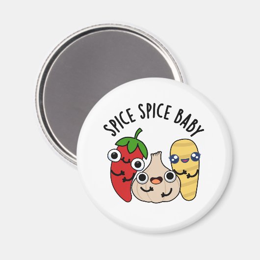 Spice Spice Baby Funny Food Puff Magnet (Vorderseite/Rückseite)