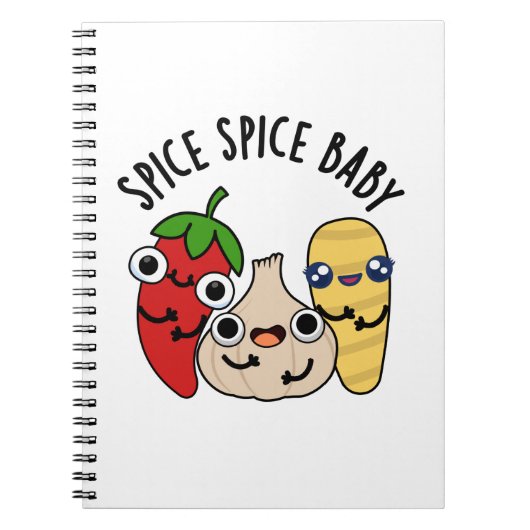 Spice Spice Baby Funny Food Puff Notizblock (Vorderseite)
