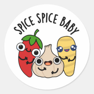 Spice Spice Baby Funny Food Puff Runder Aufkleber