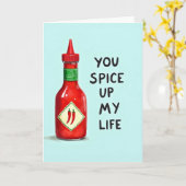 Spice Up My Life Hot Sauce Card Karte (Gelbe Blume)