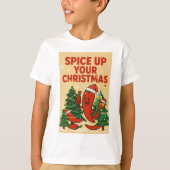 Spice Up Your Christmas – Hot Pepper Holiday Cheer T-Shirt (Vorderseite)