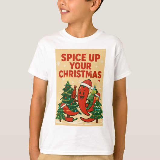 Spice Up Your Christmas – Hot Pepper Holiday Cheer T-Shirt (Vorderseite)