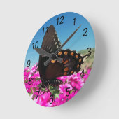Spicebush Frack Butterfly Runde Wanduhr (Winkel)