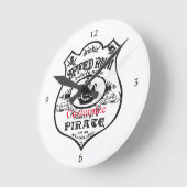 Spiced Rum Pirate Drink Thunder_Cove Runde Wanduhr (Winkel)