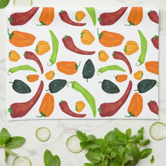 Spicer Chili Pepper Südwestküche Handtuch (Gefaltet)