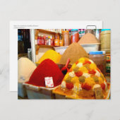 Spices in a traditional market, Morocco Postkarte (Vorne/Hinten)