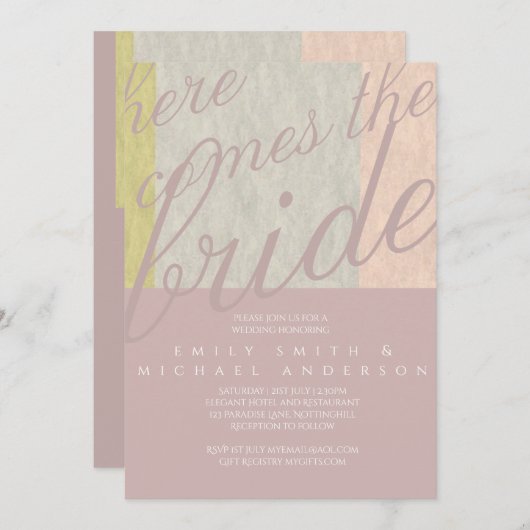 Spicey Typografie Script Moderne Minimalistische H Einladung (Vorne/Hinten)