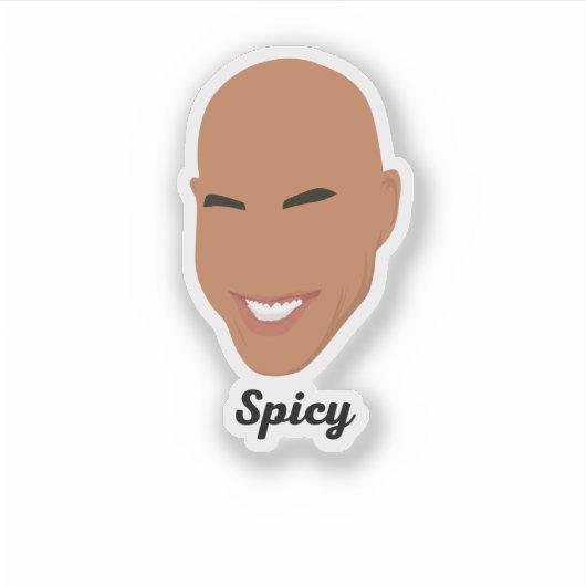Spicy - ainsley harriott komischer Aufkleber (Vorderseite)