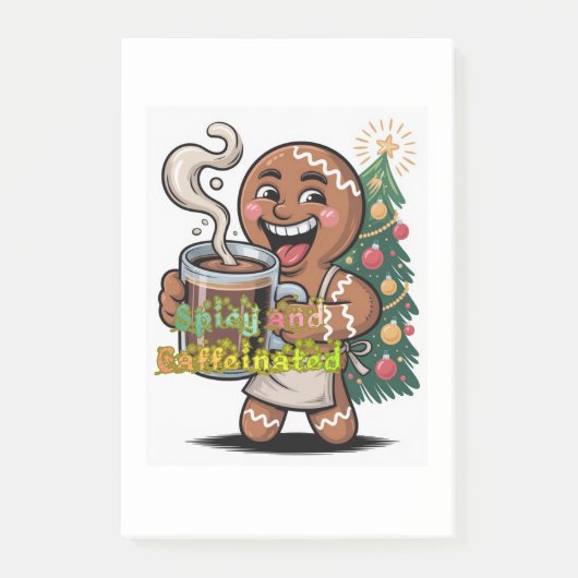 Spicy and Caffeinated Post-it Klebezettel (Vorderseite)