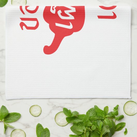 Spicy bitte ~ Khaw Phet Dur - Thai Isan Language Geschirrtuch (Gefaltet)