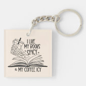 Spicy Books & Icy Coffee Schlüsselanhänger (Rückseite)