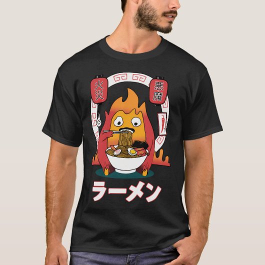 Spicy Calcifer Studio Ghibli T-Shirt (Vorderseite)