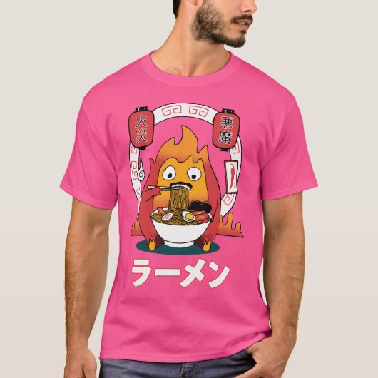 Spicy Calcifer Studio Ghibli T-Shirt (Vorderseite)