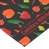 Spicy Chili Pepper Pattern Personalized  Kurzer Tischläufer (Ecke)