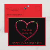 Spicy Chili Pfeffer Valentinstag Postkarte (Vorne/Hinten)