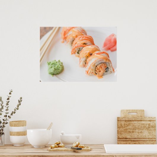 Spicy Crab Sushi Poster (Küche)