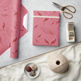 Spicy Elegant Flamingo Coral Pink Geschenkpapier