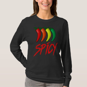 Spicy Fun Hot Chili Sauce Paprikaschoten scharfe L T-Shirt