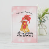 Spicy Funny Chicken Frohe Weihnachten (Stehend Vorderseite)