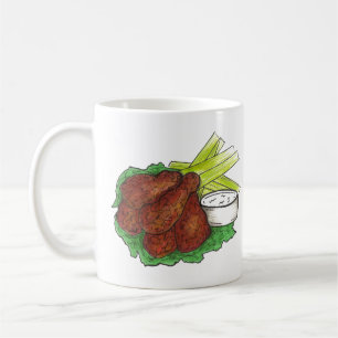 Spicy GRILLEN Buffalo Chicken Wings New York Bar F Kaffeetasse