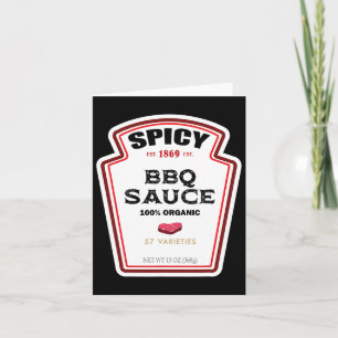Spicy Grillen Sauce Flaschenetikett Funny Hallowee Karte