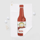 Spicy Hot Sauce Salsa Picante Cat Maracas Golfhandtuch (Insitu)