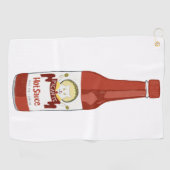 Spicy Hot Sauce Salsa Picante Cat Maracas Golfhandtuch (Horizontal)