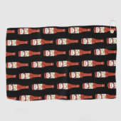 Spicy Hot Sauce Salsa Picante Cat Maracas Muster Golfhandtuch (Horizontal)