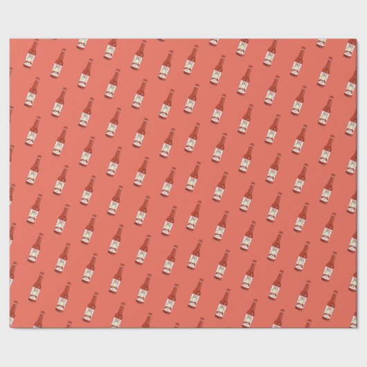 Spicy! Hot Sauce Salsa Red Geschenkpapier (Saum)