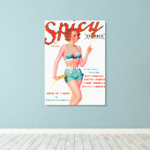 Spicy Magazine Cover Leinwanddruck (Insitu (Holzboden))