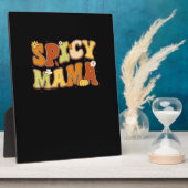 Spicy Mama Happy It’s Fall Y’all Groovy Retro Fotoplatte (Seite)