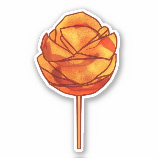 Spicy Mango auf dem Stick Aufkleber (Vorderseite)