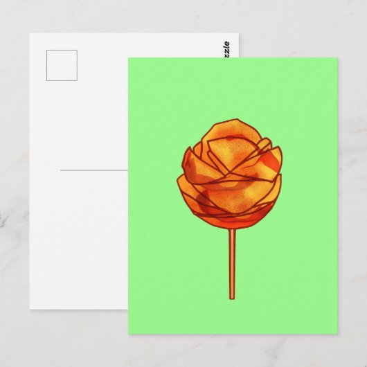 Spicy Mango auf dem Stick Postkarte (Vorne/Hinten)