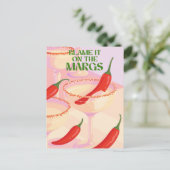 Spicy Margarita Cocktail Spaß Postkarte (Stehend Vorderseite)