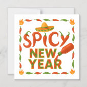 Spicy New Year Magneteinladung (Vorderseite)