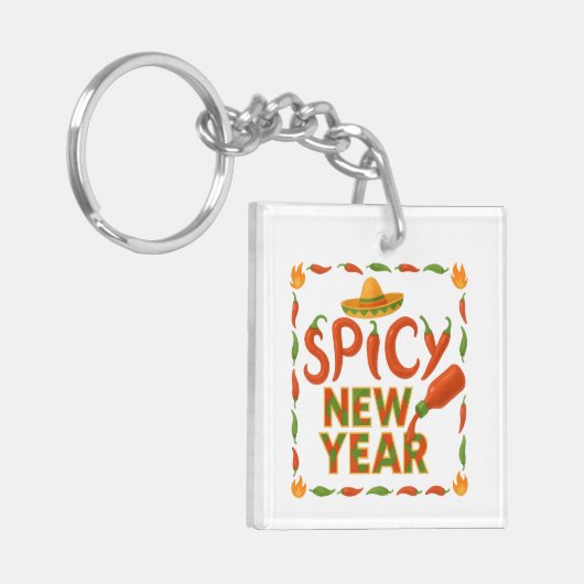 Spicy New Year Schlüsselanhänger (Vorderseite links)