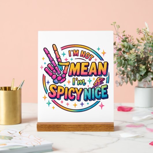Spicy Nice Acrylschild (Hochzeit)