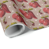 Spicy Noël Golden Botanical Luxe Wrapping Paper Geschenkpapier (Rolleneckpunkt)