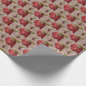 Spicy Noël Golden Botanical Luxe Wrapping Paper Geschenkpapier (Ecke)