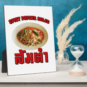 Spicy Papaya Salad [Som Tam] ... Thai Lao Food Fotoplatte