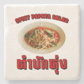 Spicy Papaya Salad [Tam Mak Hung] Isaan Dialect Steinuntersetzer (Vorderseite)